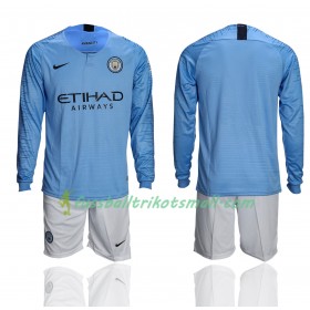 Fußballtrikots Manchester City Kinder 2018-2019 Langarm Heimtrikotsatz kaufen